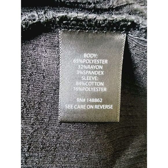 Torrid 3 Top Black Lace Short Wide Sleeves Keyhole Back Round Neck 3X Stretch - Picture 8 of 8